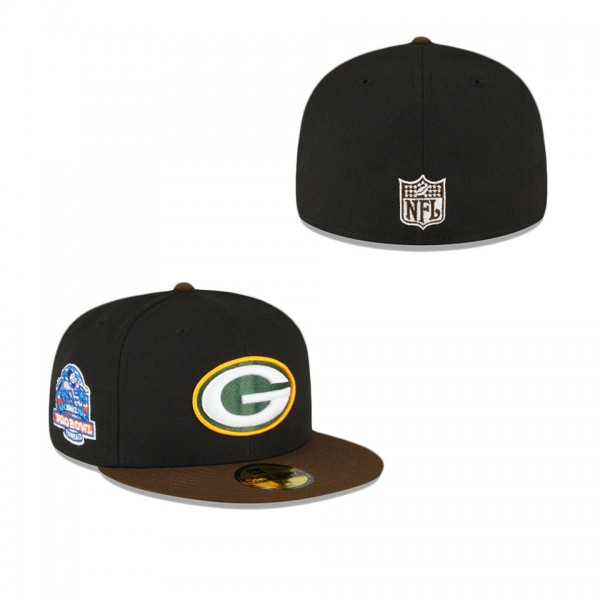 Green Bay Packers Black Walnut 59FIFTY Fitted Hat
