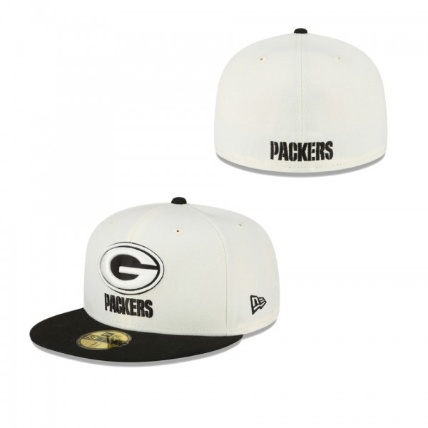 Men's Green Bay Packers Cream Black Chrome Collect...