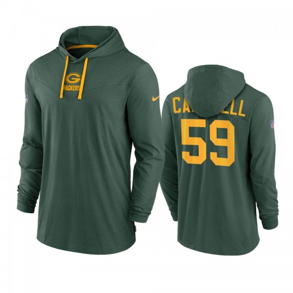 Men's Green Bay Packers De'Vondre Campbell Green Hoodie Tri-Blend Sideline Performance T-Shirt