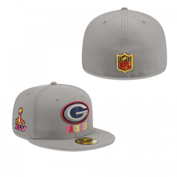 Men's Green Bay Packers Gray Color Pack 59FIFTY Fi...