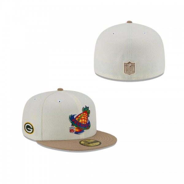 Green Bay Packers Just Caps Camel Visor 59FIFTY Fi...
