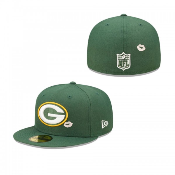 Green Bay Packers Lips 59FIFTY Fitted Hat