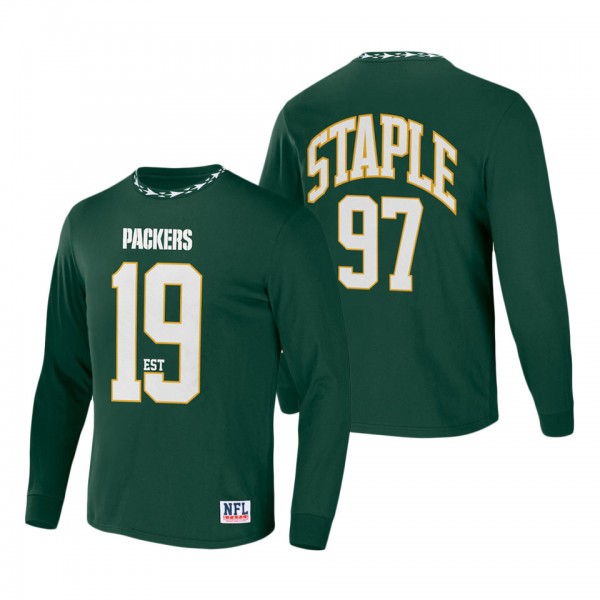 Men's Green Bay Packers NFL x Staple Hunter Green Core Team Long Sleeve T-Shirt