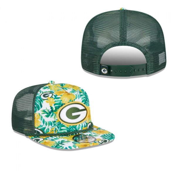 Men's Green Bay Packers White Botanical 9FIFTY Sna...