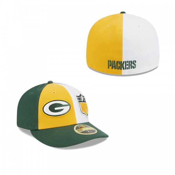 Men's Green Bay Packers Yellow Green 2023 Sideline Low Profile 59FIFTY Fitted Hat