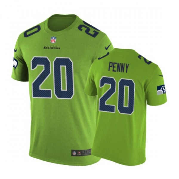 Seattle Seahawks #20 Rashaad Penny Color Rush Nike...