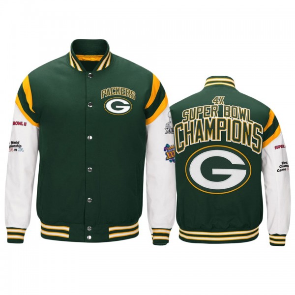 Packers # Green Super Bowl Champions Jacket - Men'...