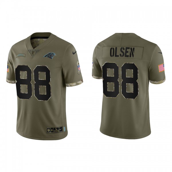 Greg Olsen Carolina Panthers Olive 2022 Salute To ...
