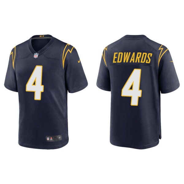 Men's Los Angeles Chargers Gus Edwards Navy Alternate Game Jersey
