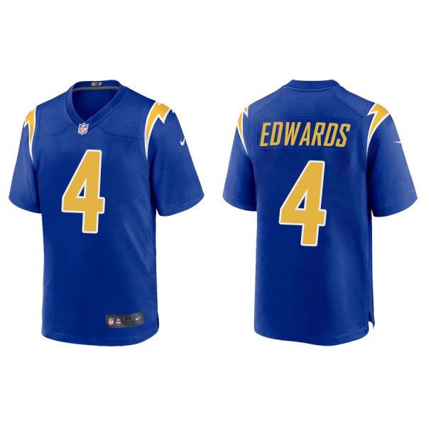 Men's Los Angeles Chargers Gus Edwards Royal Alternate Game Jersey