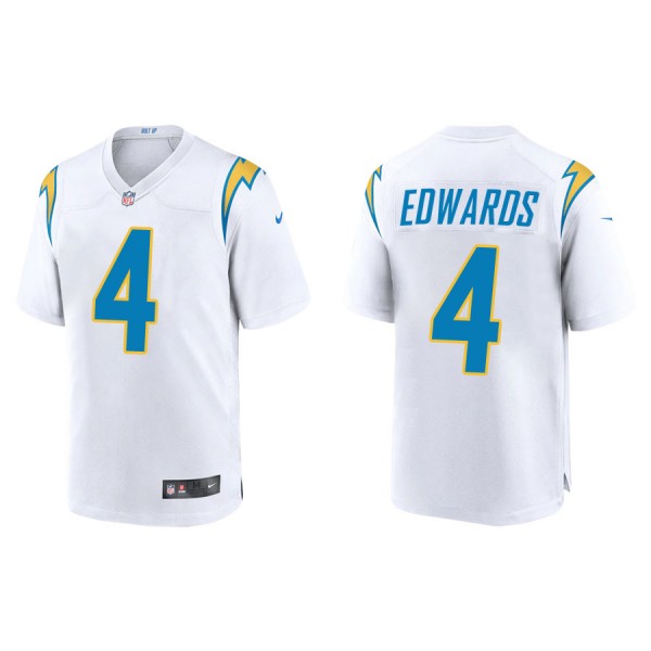 Men's Los Angeles Chargers Gus Edwards White Game Jersey