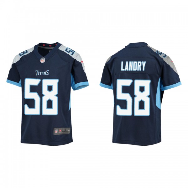 Youth Harold Landry Tennessee Titans Navy Game Jer...