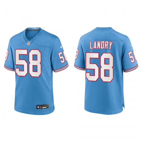 Harold Landry Youth Tennessee Titans Light Blue Oilers Throwback Alternate Game Jersey