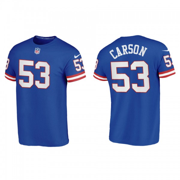 Harry Carson Giants Royal Classic T-Shirt