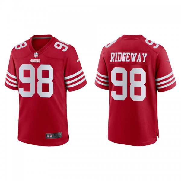 Men's San Francisco 49ers Hassan Ridgeway Scarlet Game Jersey