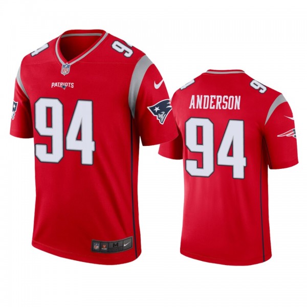 New England Patriots Henry Anderson Red Inverted L...
