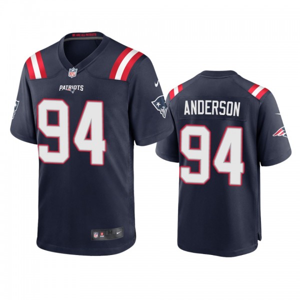 New England Patriots Henry Anderson Navy Game Jers...