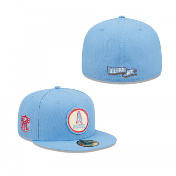 Men's Houston Oilers Light Blue 2022 Sideline 59FIFTY Historic Fitted Hat