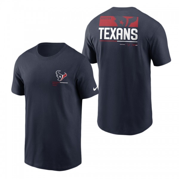 Men's Houston Texans Navy Team Incline T-Shirt
