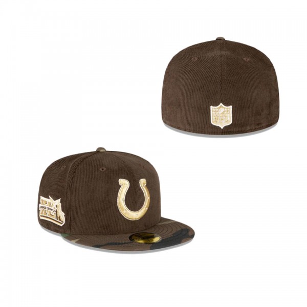 Indianapolis Colts Just Caps Brown Camo 59FIFTY Fi...