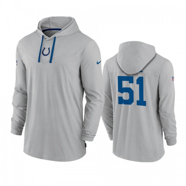 Men's Indianapolis Colts Kwity Paye Gray Hoodie Tr...