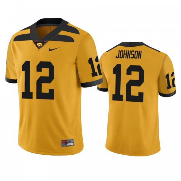 Iowa Hawkeyes D.J. Johnson Gold Alternate Game College Football Jersey