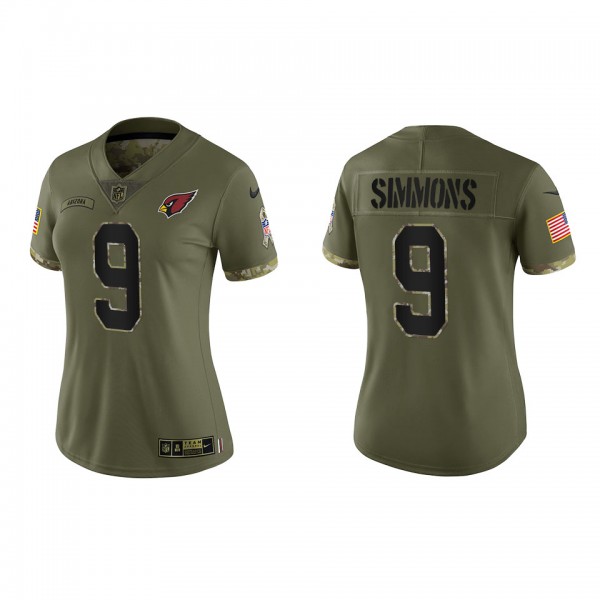 Isaiah Simmons Women's Arizona Cardinals Olive 2022 Salute To Service Limited Jersey
