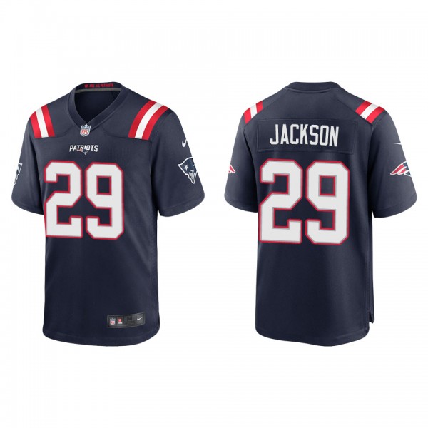 Men's J.C. Jackson New England Patriots Navy Game ...