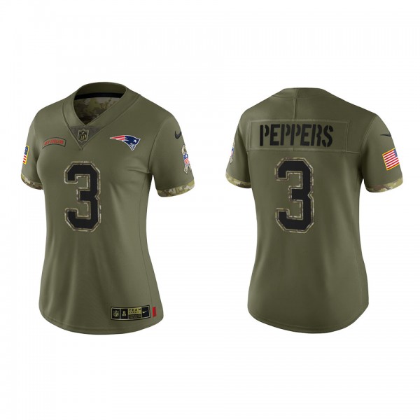 Jabrill Peppers Women's New England Patriots Olive...