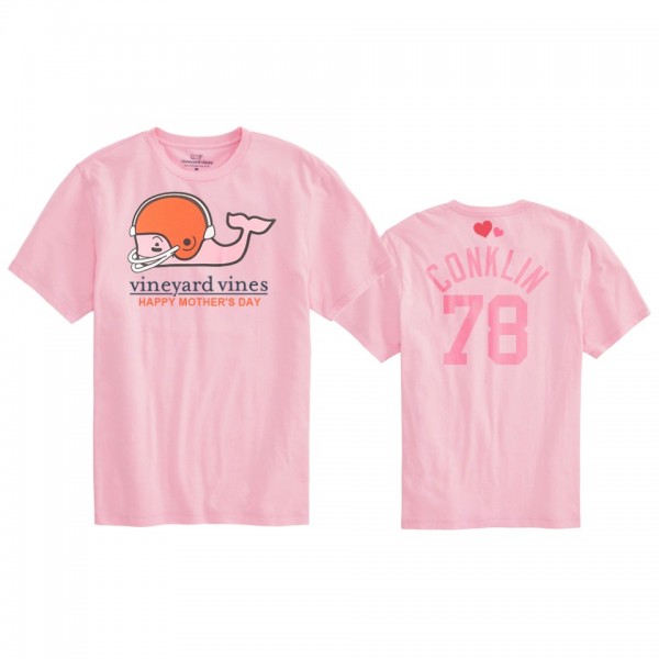 Women's Cleveland Browns Jack Conklin Pink Mother'...