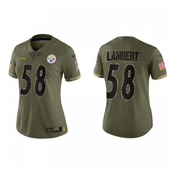 Jack Lambert Women's Pittsburgh Steelers Olive 202...
