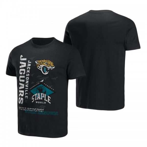 Men's Jacksonville Jaguars NFL x Staple Black World Renowned T-Shirt
