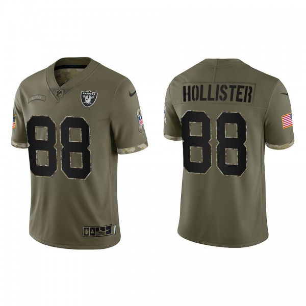 Jacob Hollister Las Vegas Raiders Olive 2022 Salute To Service Limited Jersey
