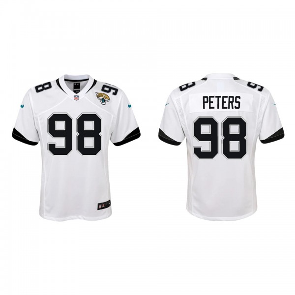 Youth Jacksonville Jaguars Corey Peters White Game...