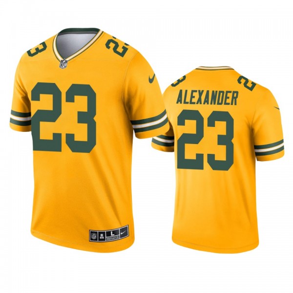 Green Bay Packers Jaire Alexander Gold 2021 Inverted Legend Jersey