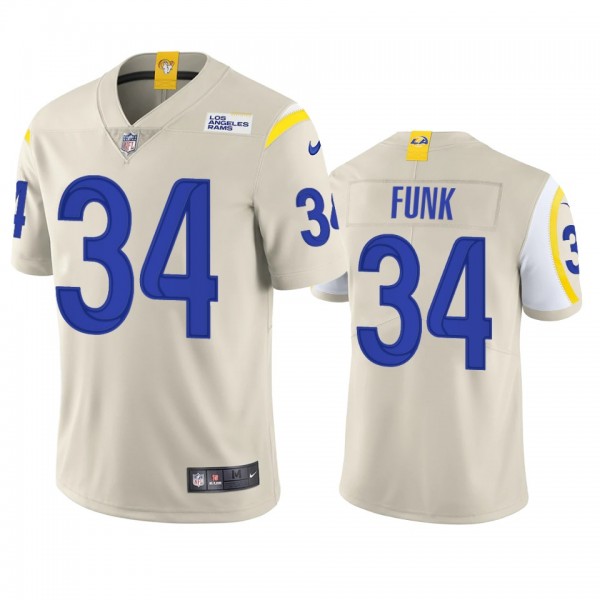 Jake Funk Los Angeles Rams Bone Vapor Limited Jers...
