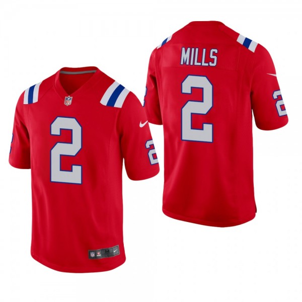 New England Patriots Jalen Mills Red Alternate Gam...