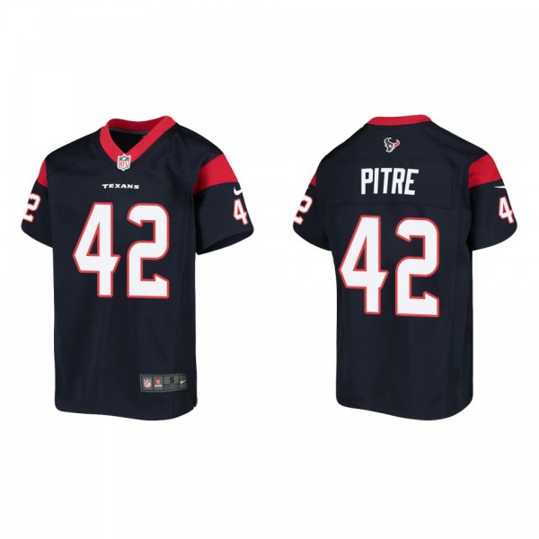 Youth Jalen Pitre Houston Texans Navy Game Jersey