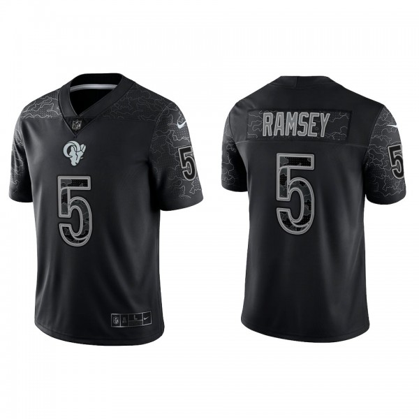 Jalen Ramsey Los Angeles Rams Black Reflective Lim...