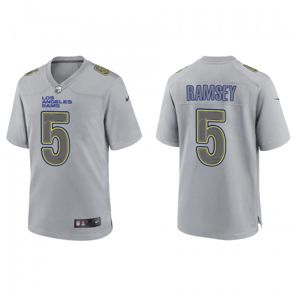 Jalen Ramsey Men's Los Angeles Rams Gray Atmospher...