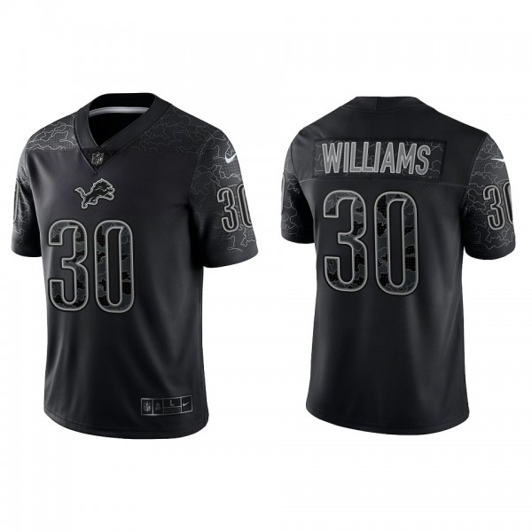 Jamaal Williams Detroit Lions Black Reflective Lim...