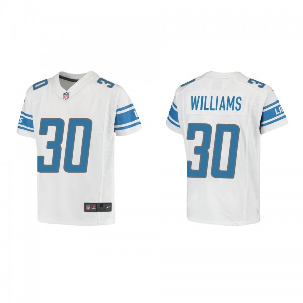 Youth Jamaal Williams Detroit Lions White Game Jer...