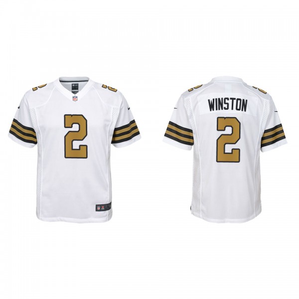 Youth Jameis Winston New Orleans Saints White Alternate Game Jersey