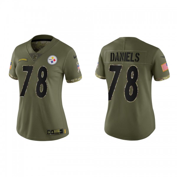 James Daniels Women's Pittsburgh Steelers Olive 2022 Salute To Service Limited Jersey