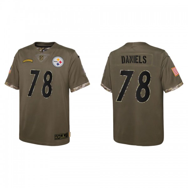 James Daniels Youth Pittsburgh Steelers Olive 2022...