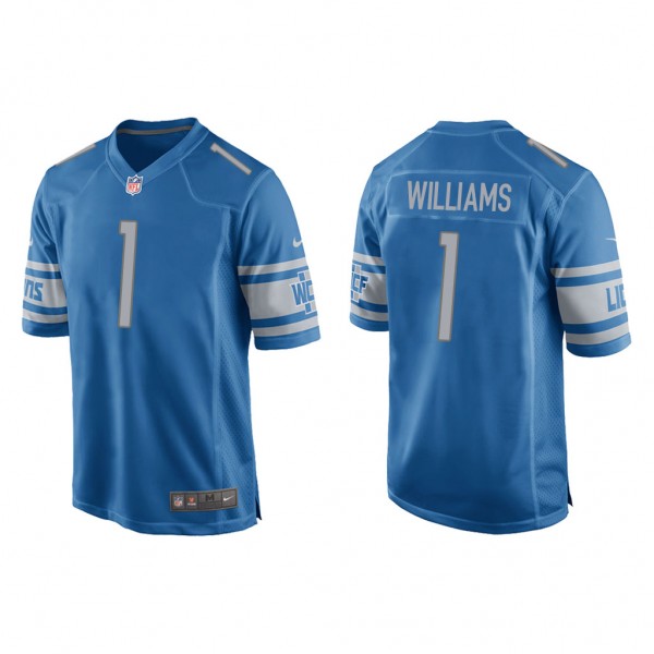 Men's Jameson Williams Detroit Lions Blue Game Jersey