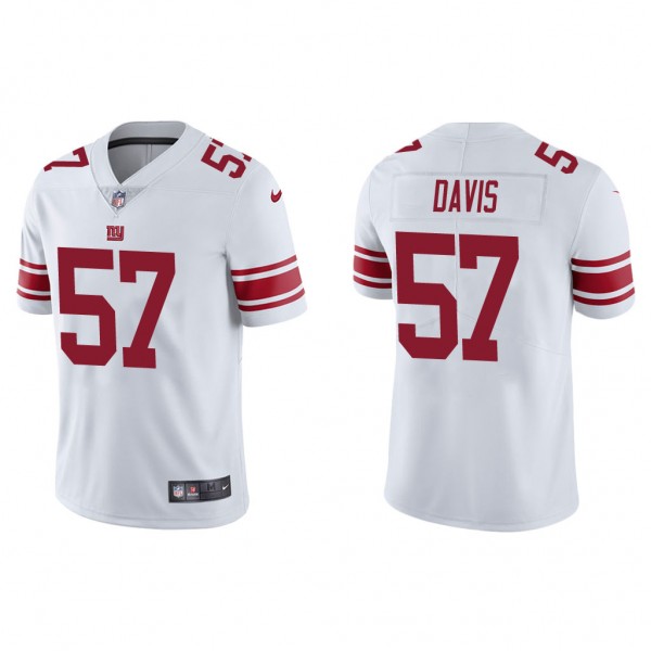 Men's Jarrad Davis New York Giants White Vapor Limited Jersey