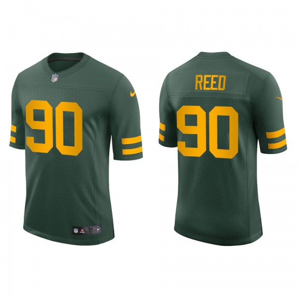 Men's Green Bay Packers Jarran Reed Green Alternate Vapor Limited Jersey