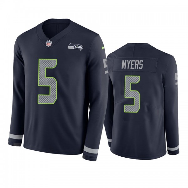 Seattle Seahawks Jason Myers College Navy Therma L...