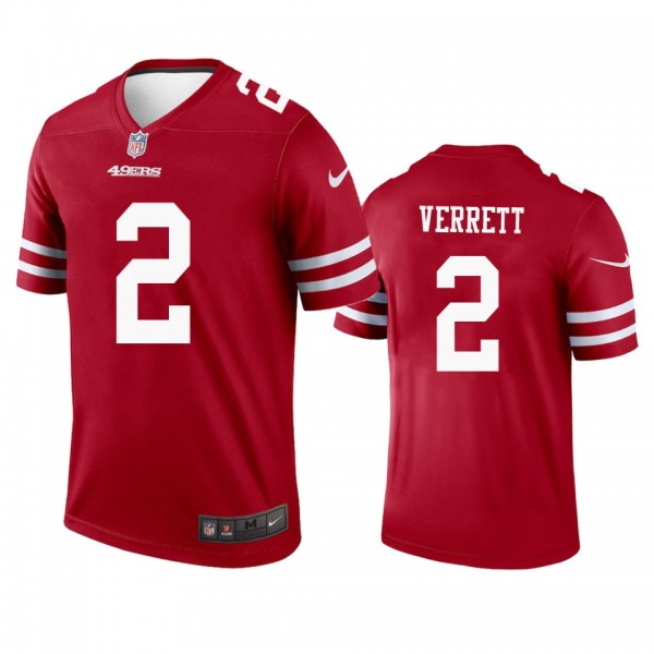 San Francisco 49ers Jason Verrett Scarlet Legend J...